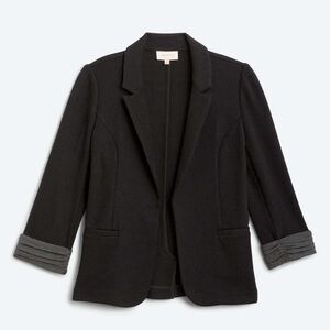 Skies Are Blue (Stitch Fix) Black Blazer with Rolled Cuffs